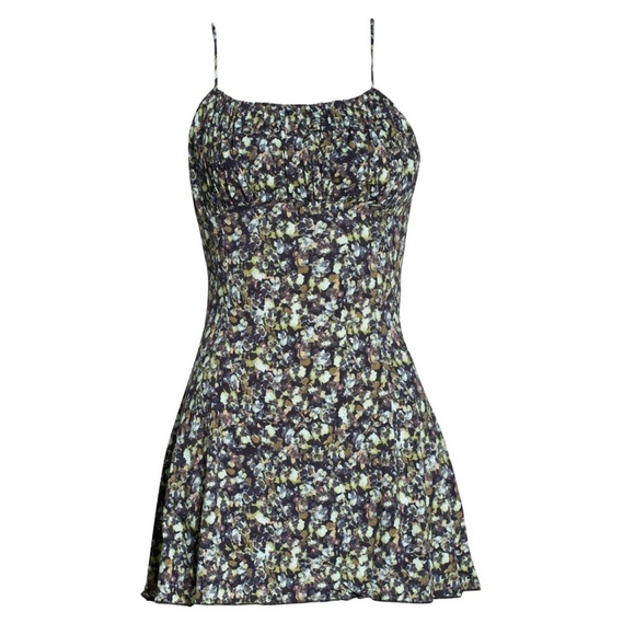 Free People Jamie Strappy Printed Mini Dress In Midnight Combo - Picture 4 of 8